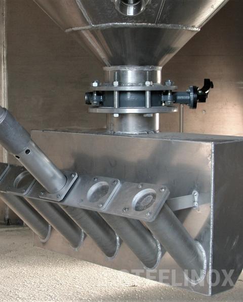 Boitier d'aspiration sous silos granulés polyéthylène