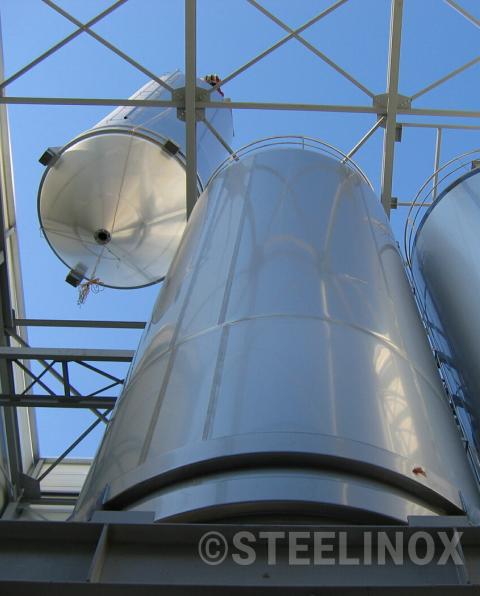 Charpente intérieure pour silos granulés et noir de carbone