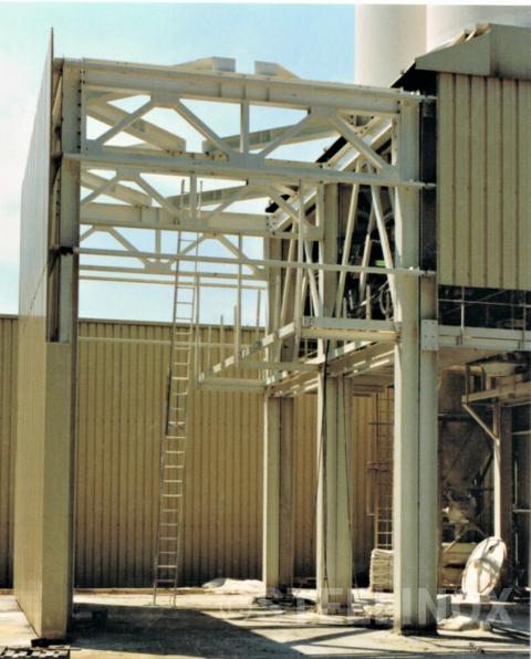 Charpente pour silos remplissage citernes-vrac