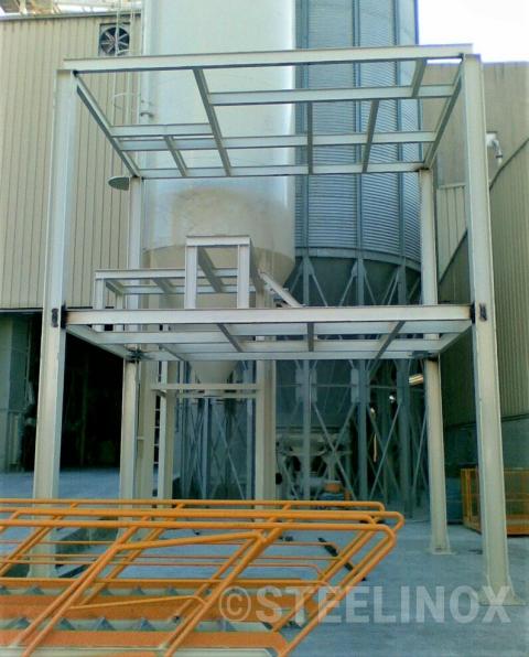 Charpente silo sulfate et process