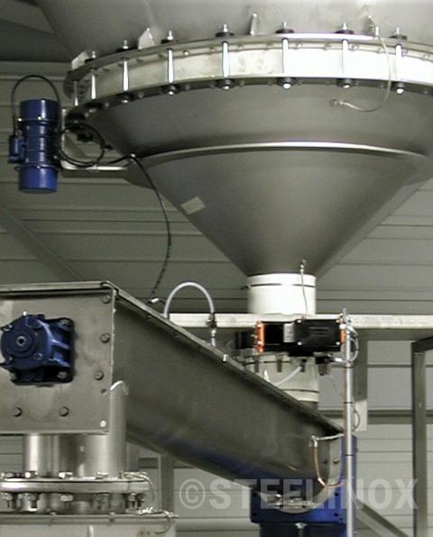  Nom Fond vibrant inox et vis de reprise sous silo farine