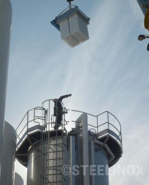 Mise en place filtre sur silo