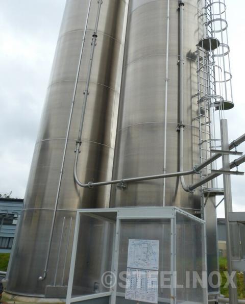  Nom Silos 120 m3 pour stockage poudres PVC Champagne