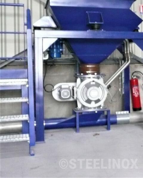 Trémie de réception big-bag PVC pour remplissage silos par transfert en pression